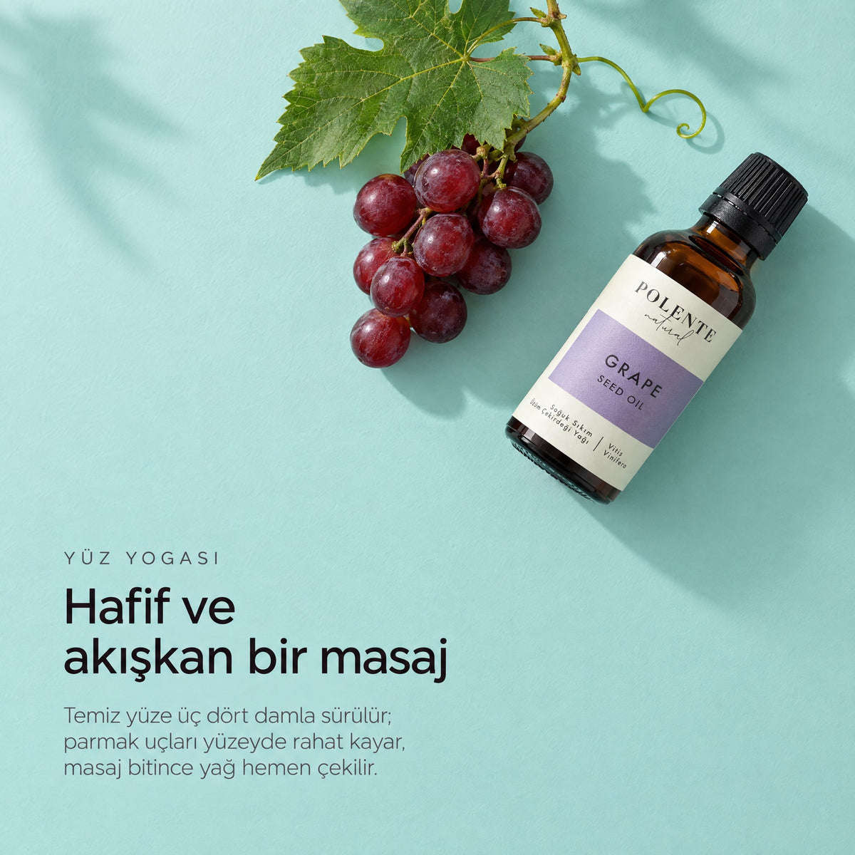 Üzüm Çekirdeği Yağı 50 ml — hafif ve akışkan bir masaj