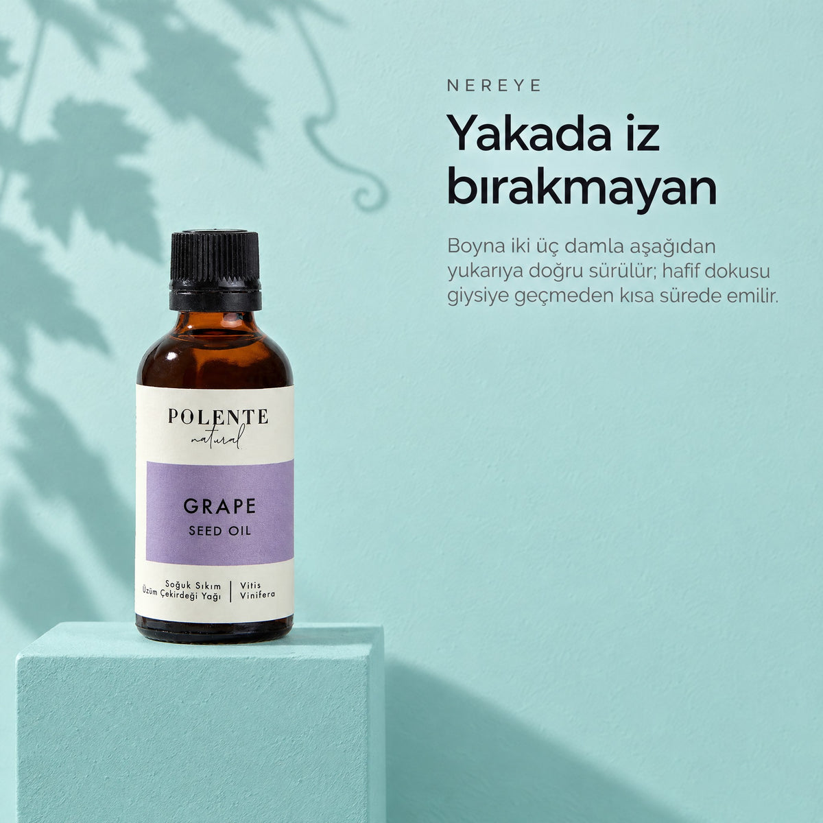 Üzüm Çekirdeği Yağı 50 ml — yakada iz bırakmayan