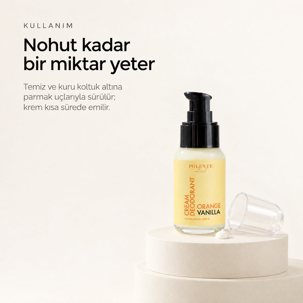 Vanilya &amp; Portakal Krem Deodorant 50 ml — Nohut kadar bir miktar yeter