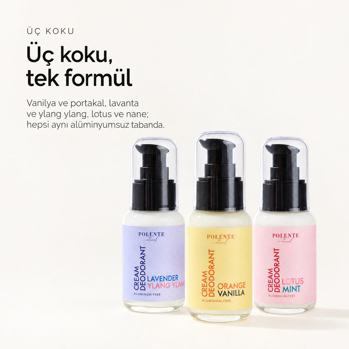 Vanilya &amp; Portakal Krem Deodorant 50 ml — Üç koku, tek formül