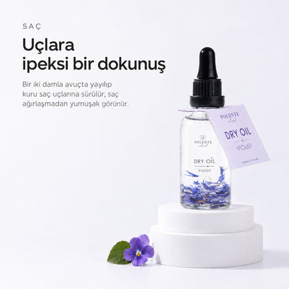 Violet Dry Oil 50 ml çok amaçlı kuru yağ — Uçlara ipeksi bir dokunuş