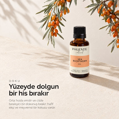 Yabani İğde Yağı 30 ml — yüzeyde dolgun bir his, meyveli dalıyla