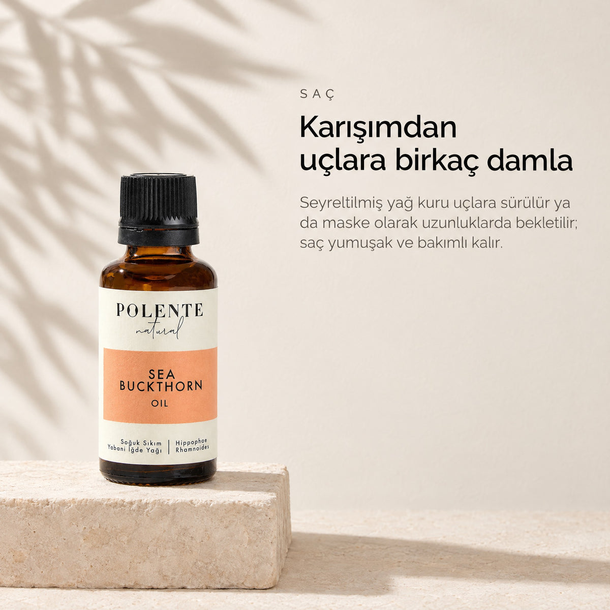 Yabani İğde Yağı 30 ml — karışımdan saç uçlarına birkaç damla