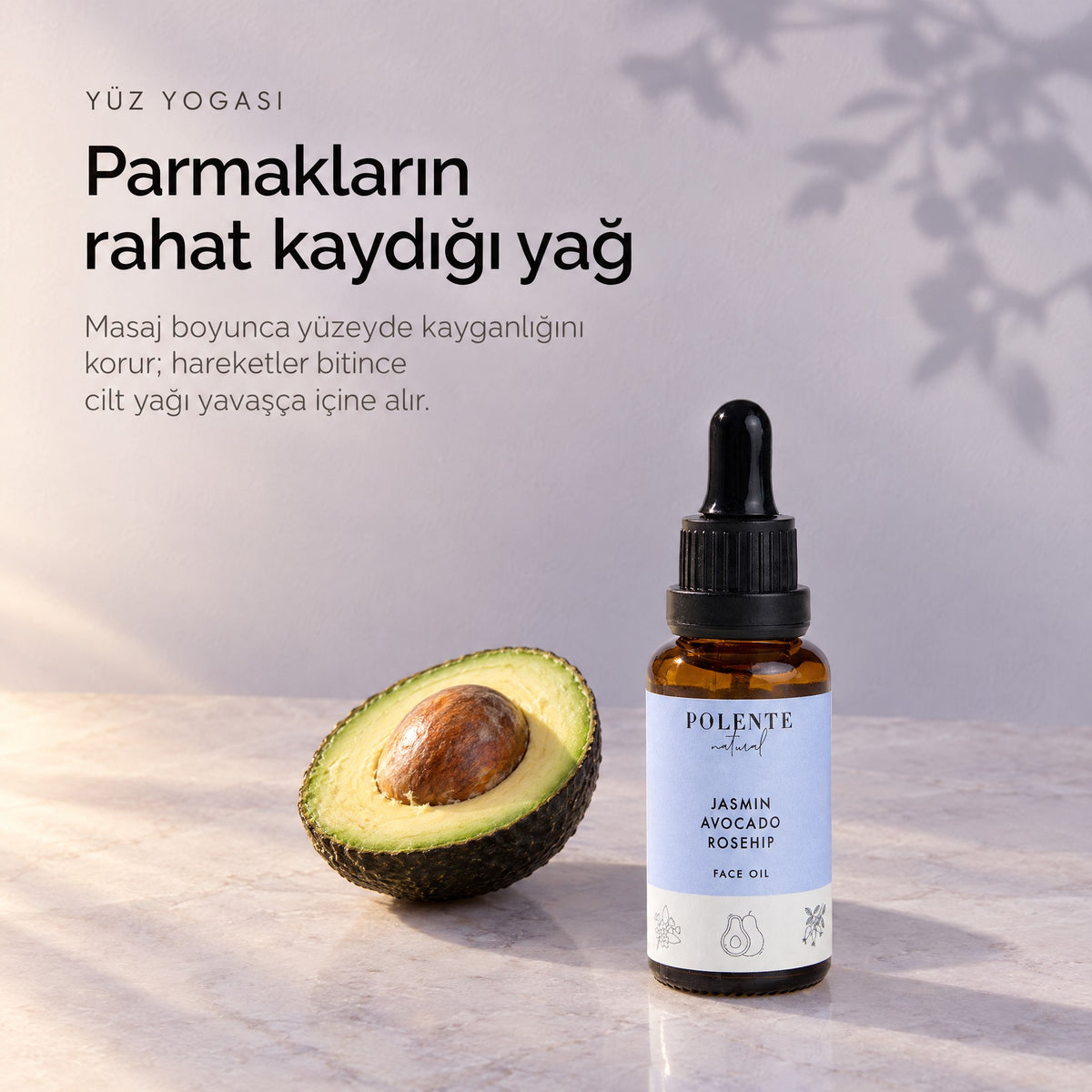 Yasemin &amp; Kuşburnu Eşitleyici Yüz Yağı 30 ml — parmakların rahat kaydığı yağ