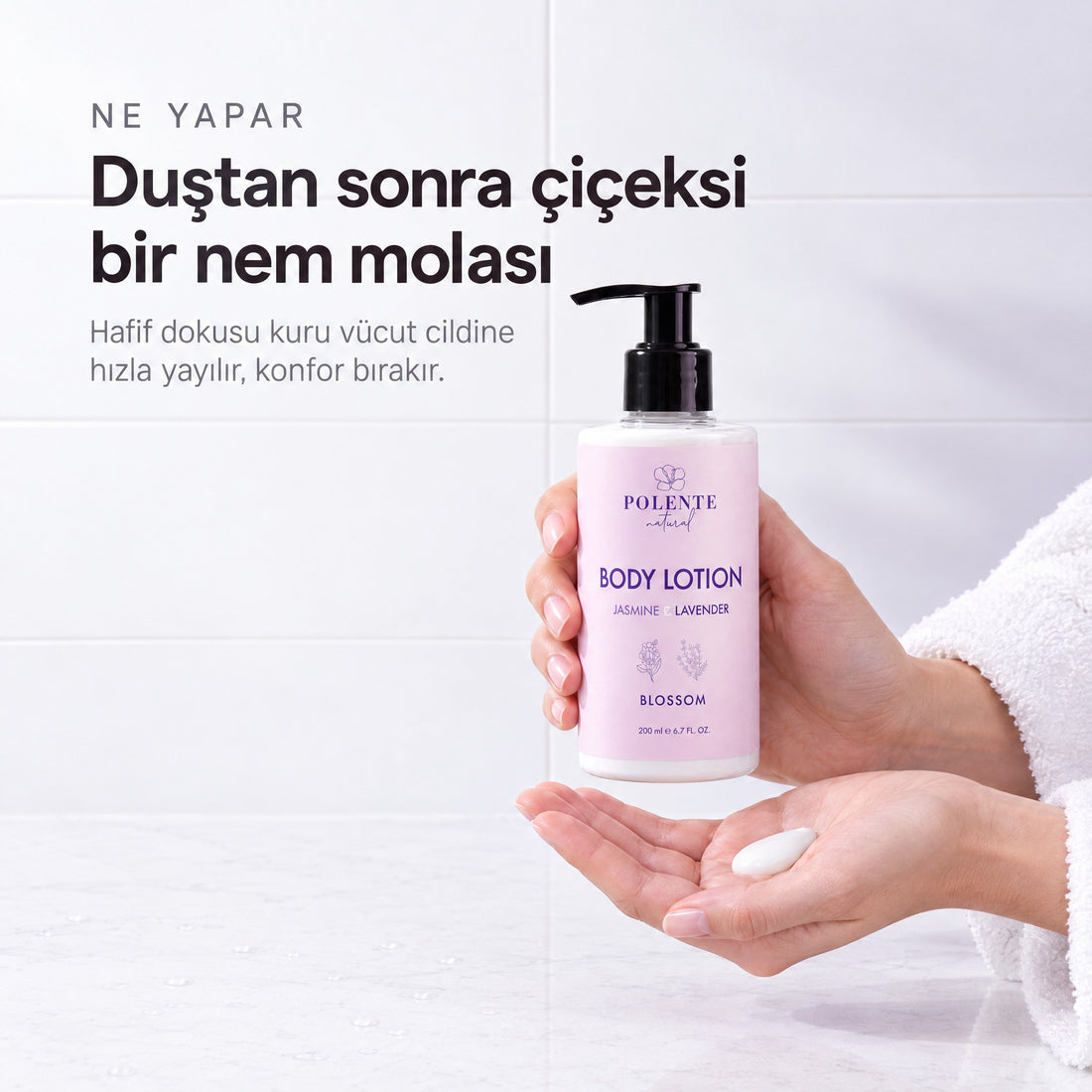 Yasemin &amp; Lavanta Vücut Losyonu 200 ml — duştan sonra çiçeksi bir nem molası