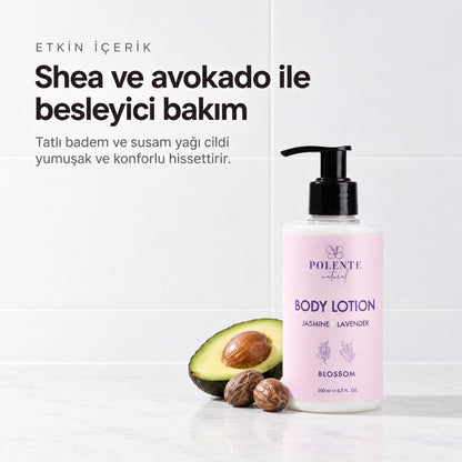 Yasemin &amp; Lavanta Vücut Losyonu 200 ml — shea ve avokado ile besleyici bakım