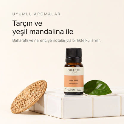 Portakal Kabuğu Uçucu Yağı — uyumlu aromalar: tarçın ve yeşil mandalina