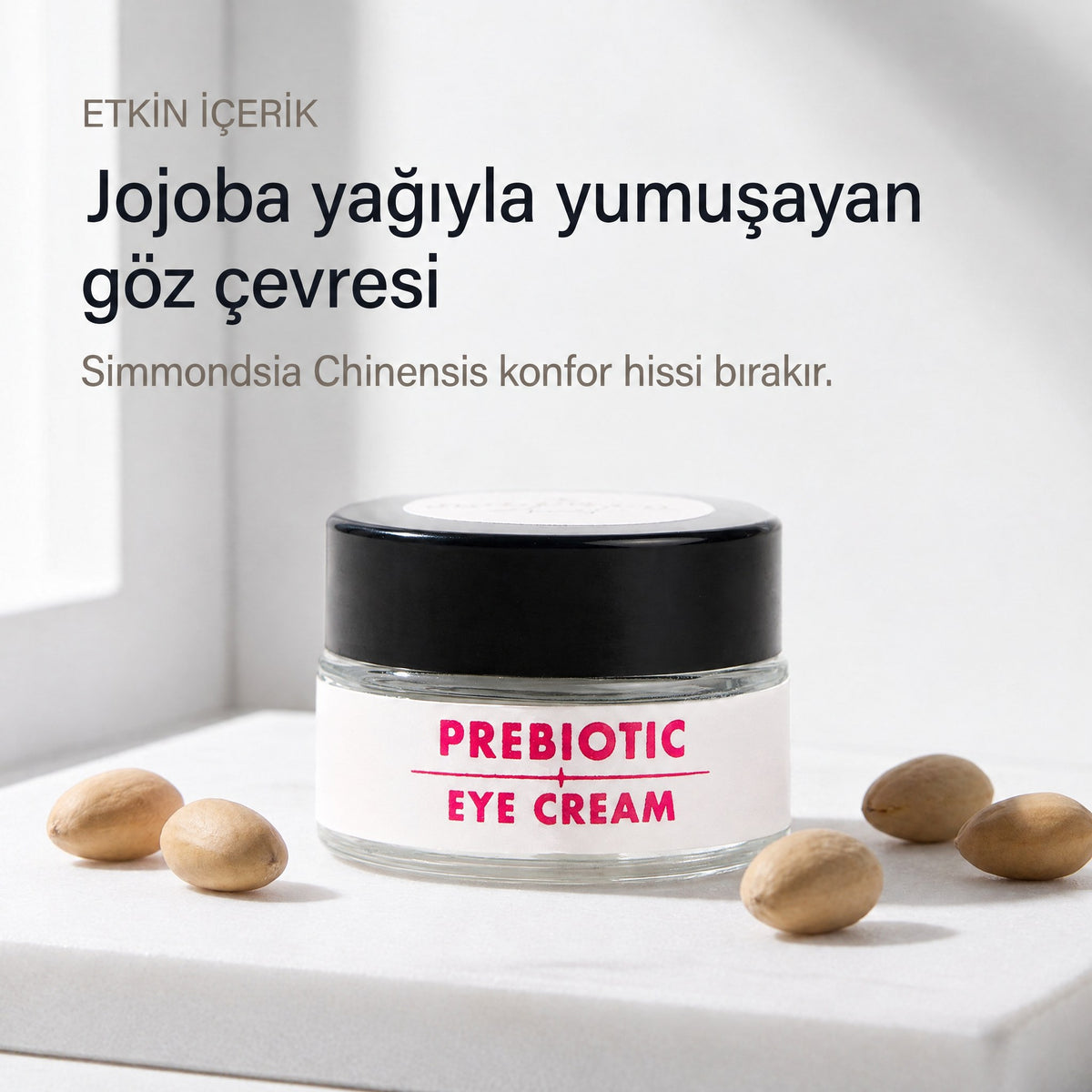 PREBIOTIC EYE CREAM 20 ml — Jojoba yağı göz çevresini yumuşatır