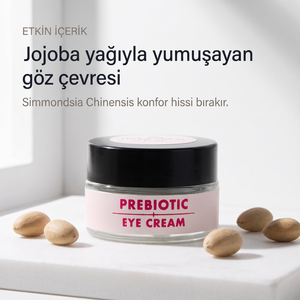 PREBIOTIC EYE CREAM 20 ml — Jojoba yağı göz çevresini yumuşatır