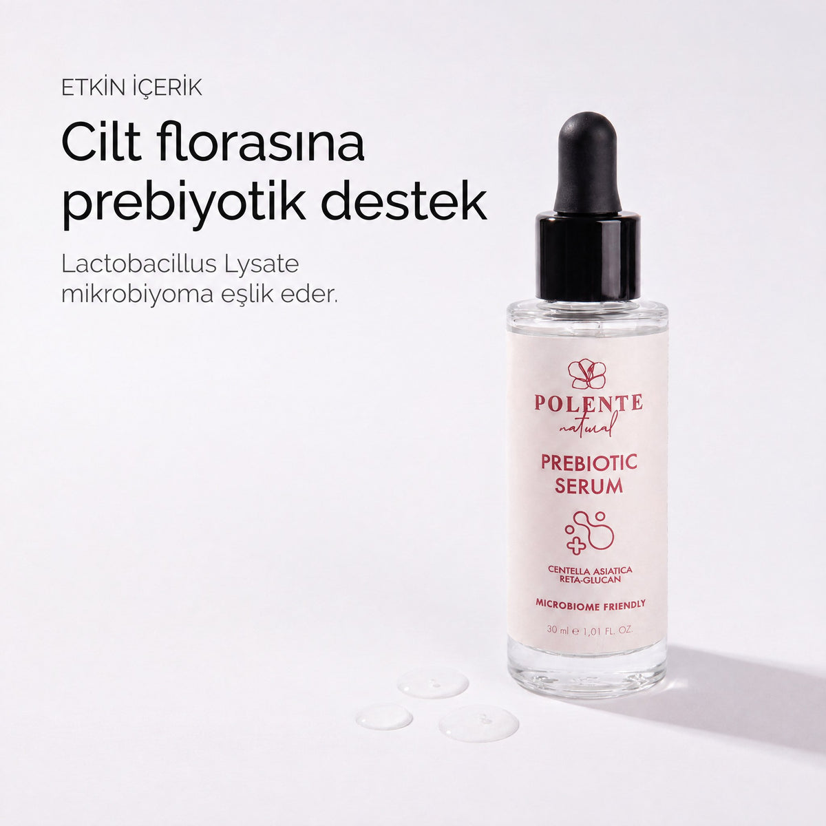 PREBIOTIC SERUM 30 ml — Lactobacillus Lysate cilt florasına prebiyotik destek sunar