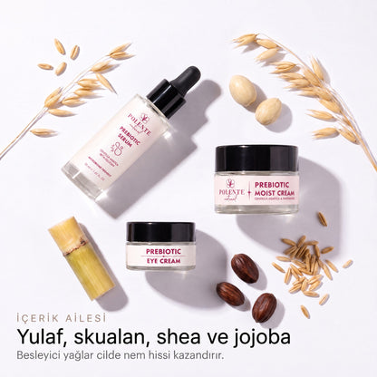 PREBIOTIC SERİ SETİ — yulaf, skualan, shea ve jojoba içerik ailesi