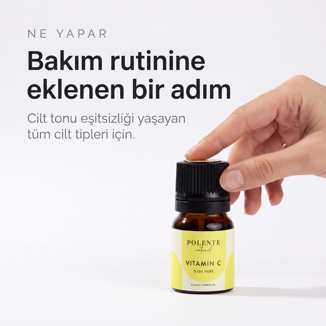 %100 PURE VİTAMİN C 2,5 ml — Bakım rutinine eklenen bir adım