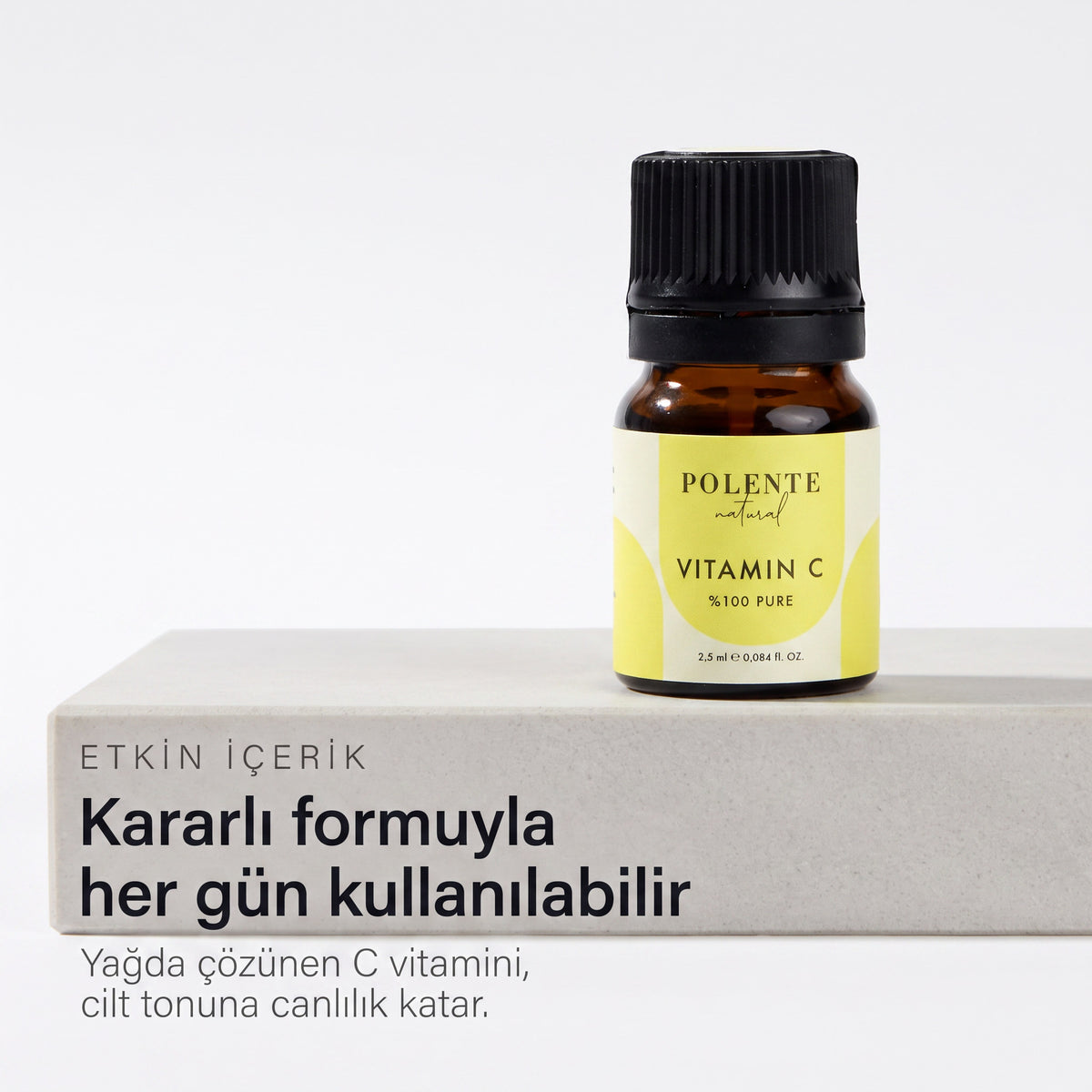 %100 PURE VİTAMİN C 2,5 ml — Kararlı formuyla her gün kullanılabilir