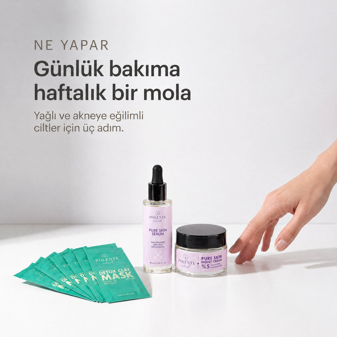 Detoks Kil Maskeli Pure Skin Seti — günlük bakıma haftalık bir mola