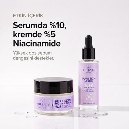 Pure Skin Serisi Seti — serumda %10, kremde %5 Niacinamide