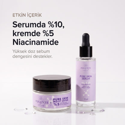 Pure Skin Serisi Seti — serumda %10, kremde %5 Niacinamide