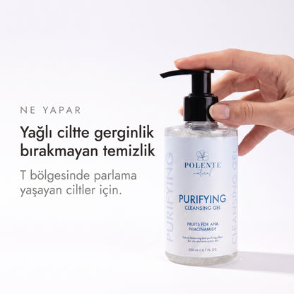 PURIFYING CLEANSING GEL 200 ml — Yağlı ciltte gerginlik bırakmayan temizlik