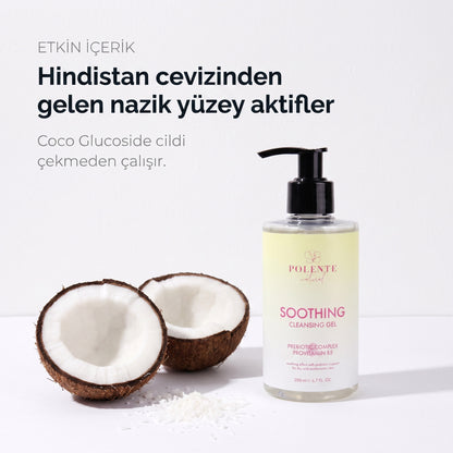 SOOTHING CLEANSING GEL 200 ml — Coco Glucoside hindistan cevizinden nazik yüzey aktif