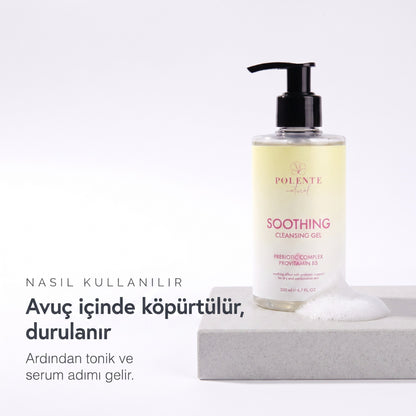Soothing Cleansing Gel 200 ml — Avuç içinde köpürtülür, durulanır
