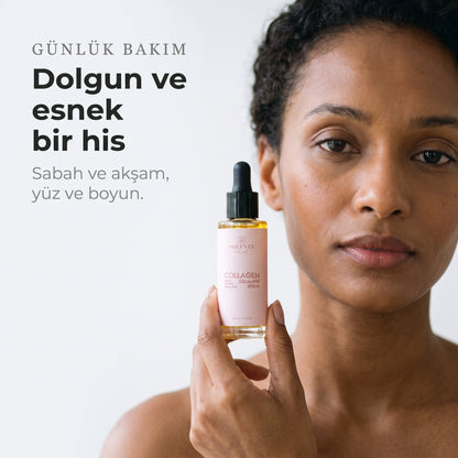 Collagen &amp; Squalane Serum 30 ml — dolgun ve esnek bir his, sabah ve akşam yüz ve boyun