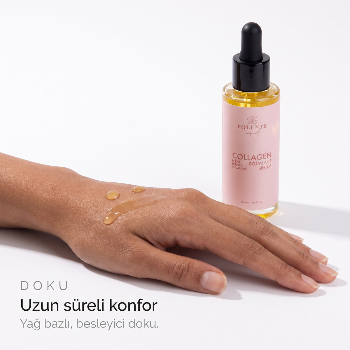 Collagen &amp; Squalane Serum 30 ml — yağ bazlı besleyici doku, uzun süreli konfor