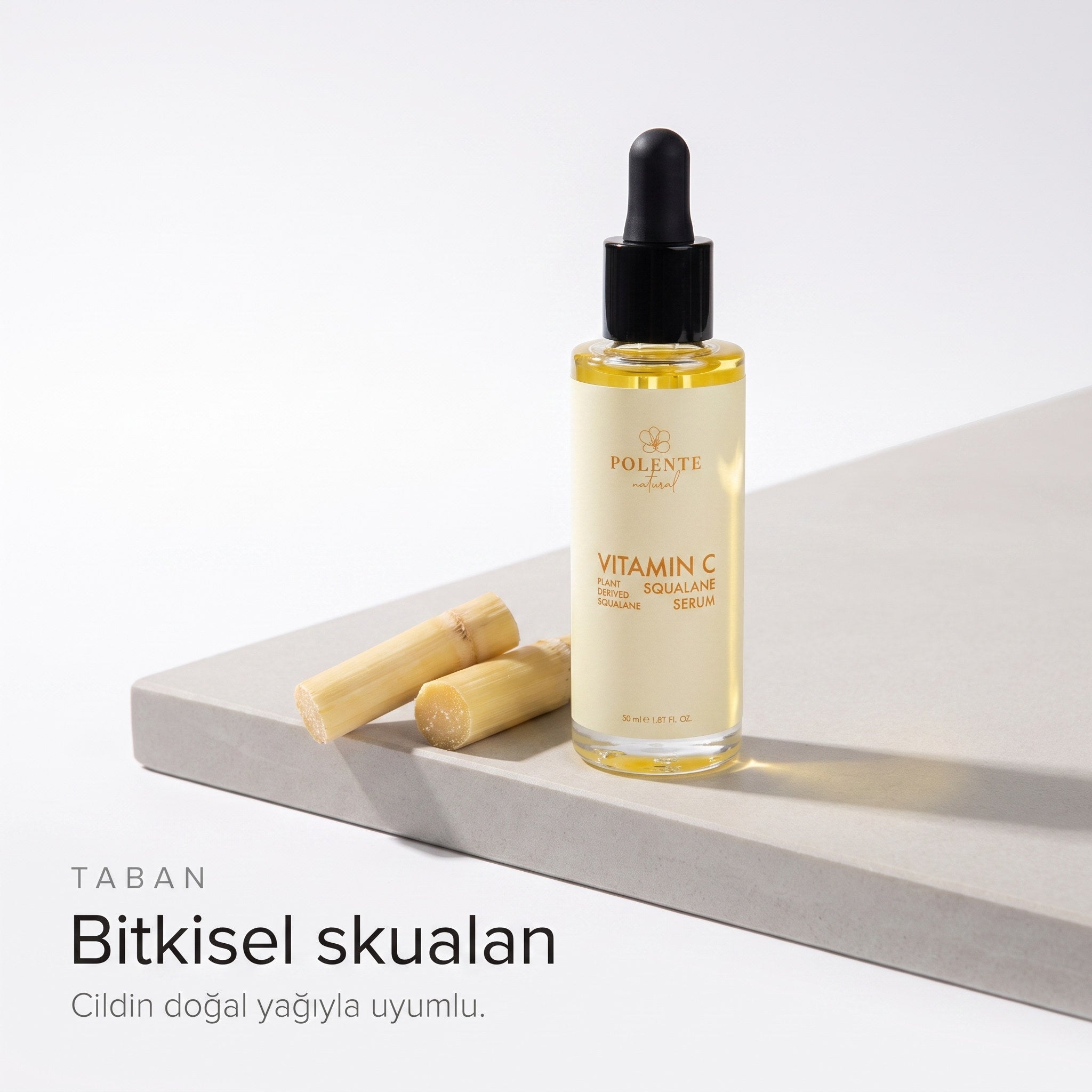 C Vitamin &amp; Squalane Serum 30 ml — bitkisel skualan tabanı, cildin doğal yağıyla uyumlu