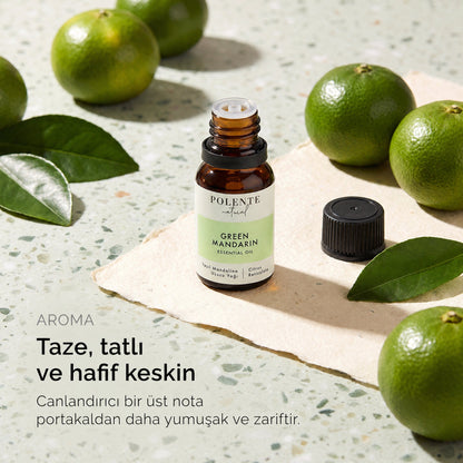 Yeşil Mandalina Uçucu Yağı — taze, tatlı ve hafif keskin canlandırıcı bir üst nota